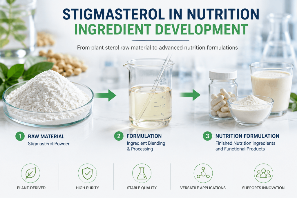 Stigmasterol powder in nutrition ingredient formulation development